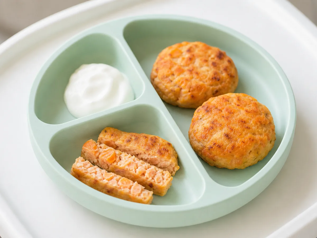 Salmon Sweet Potato Cakes for baby-led weaning