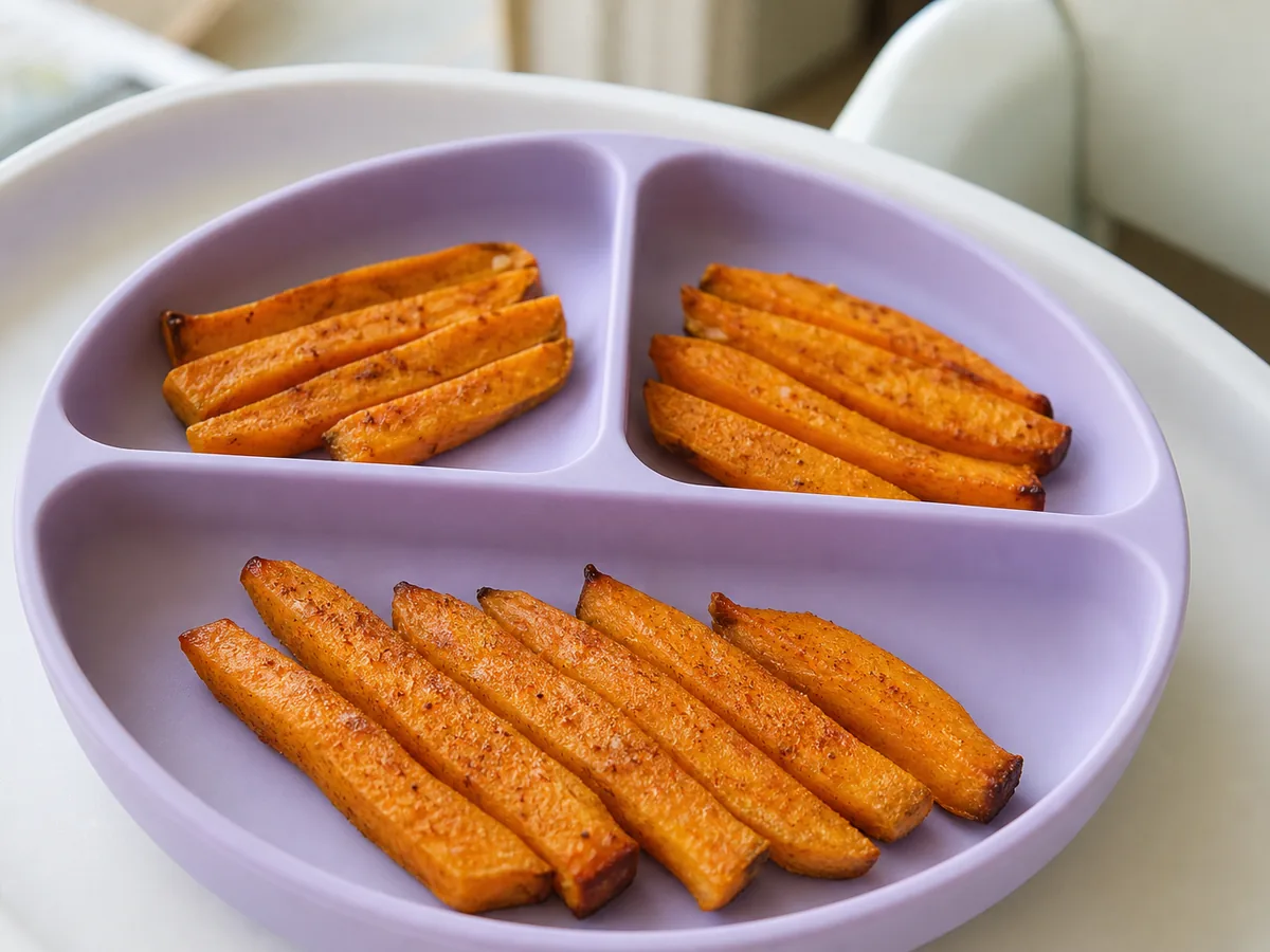 Roasted Sweet Potato Fingers for baby-led weaning
