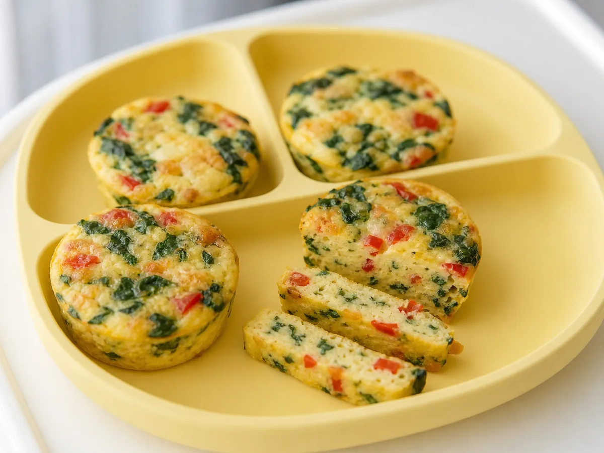 Veggie Egg Muffins for baby-led weaning